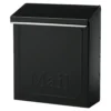 Front of Black Wall Mount Mailbox