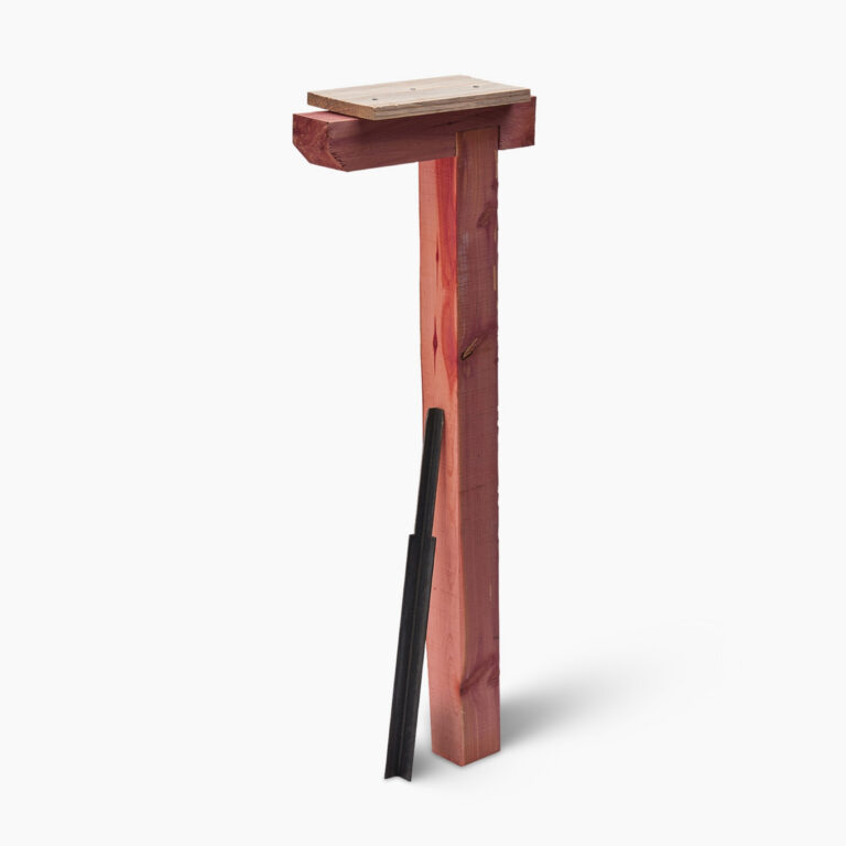 Cedar Wood Drive-In Mailbox Post