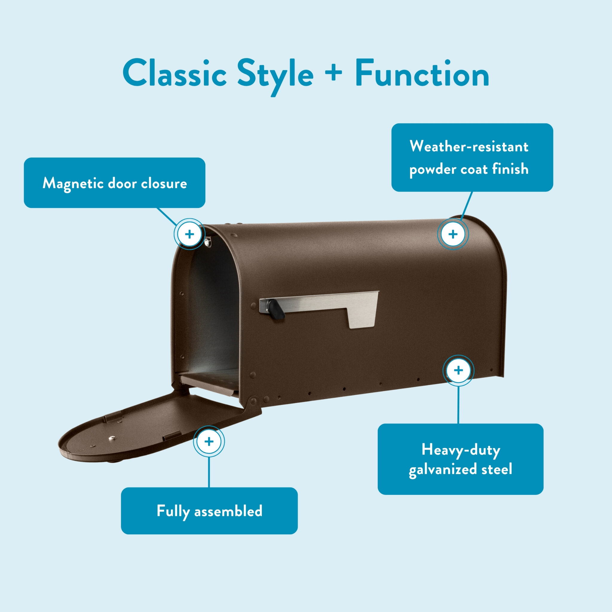 Edwards Post Mount Mailbox - Architectural Mailboxes