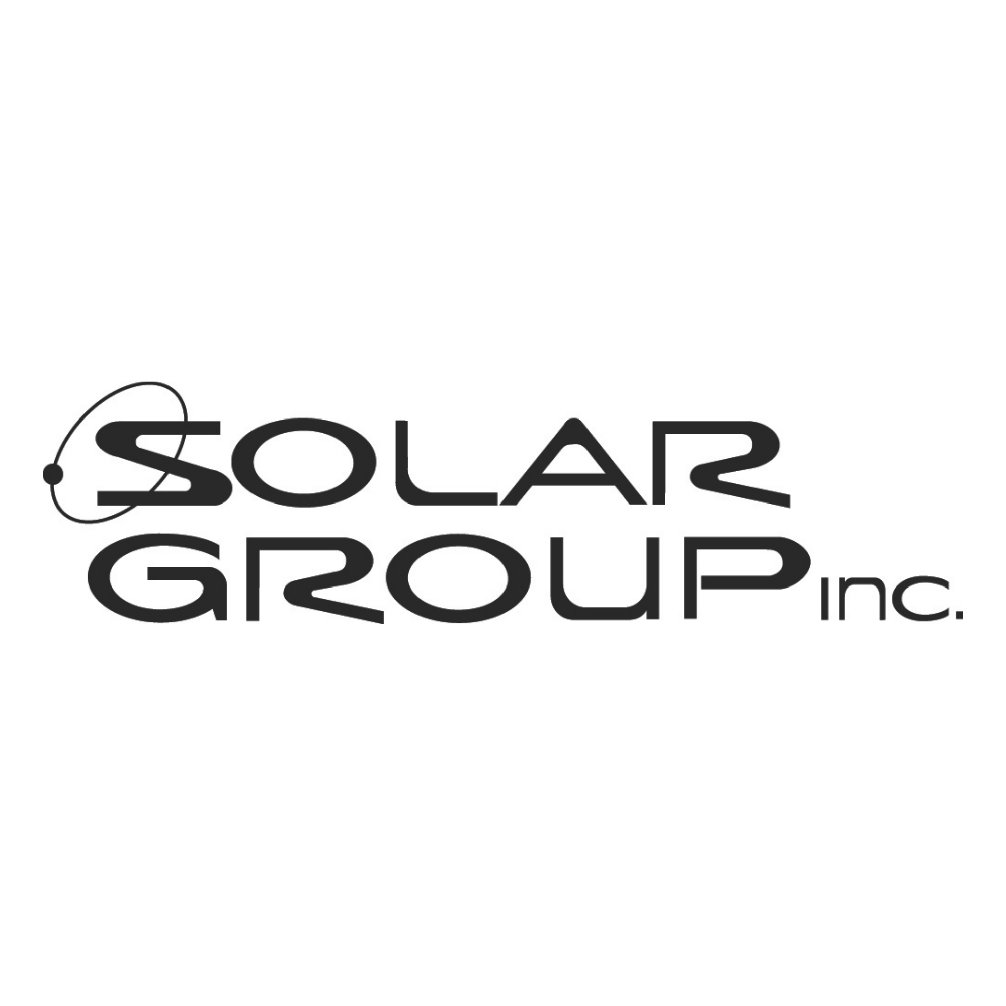Logo for Solar Group Inc., featuring a stylized orbital shape around the wordmark.
